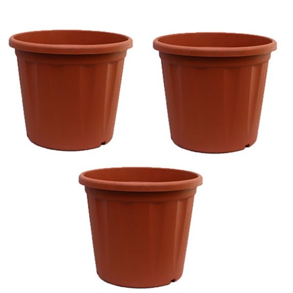 5 inch (13 cm) Grower Round Plastic Pot (Terracotta Color) - Nurserylive Pune